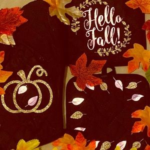 Custom “Fall” Pot Holder Set